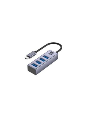 HUB MAILLON USB-C 4 PUERTOS 3.2 ALUMINIO SILVER