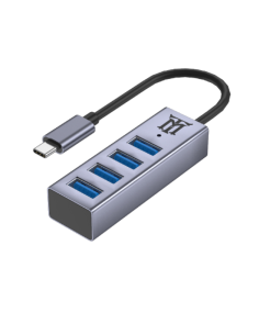 HUB MAILLON USB-C 4 PUERTOS 3.2 ALUMINIO SILVER 2