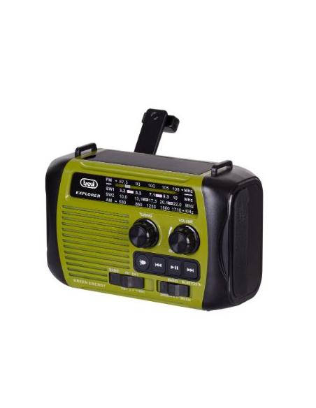 RADIO TREVI EXPLORER SOLAR . DYNAMO BLUETOOTH RADIO FM GREEN