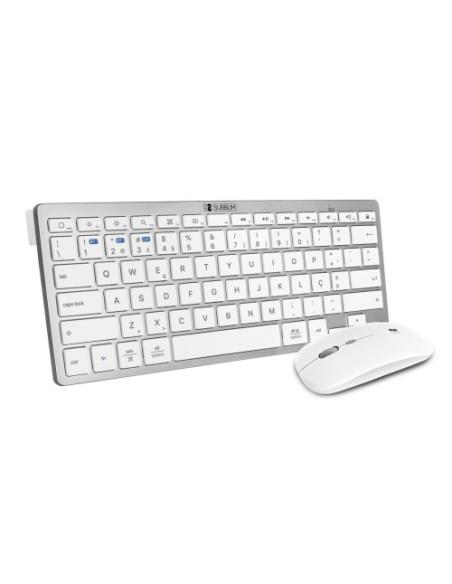 TECLADO + MOUSE SUBBLIM WIRELESS COMPACT MULTIDISPOSITIVO DUAL SILVER