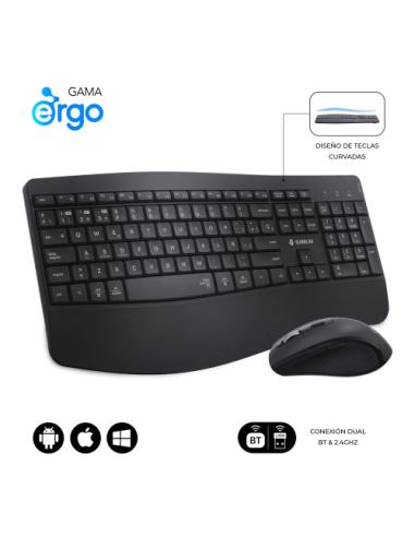 TECLADO + MOUSE SUBBLIM WIRELESS ERGO OFFICE...