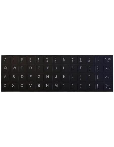 ETIQUETAS PARA TECLADO IDIOMA INGLES ESTADOUNIDENSE BLACK/WHITE