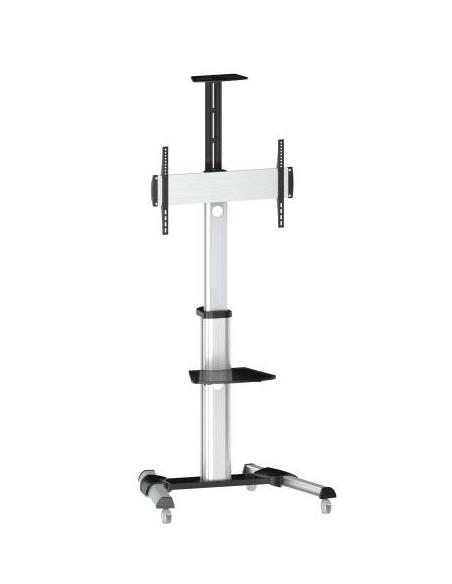 SOPORTE MONITOR SUELO MOVIL EQUIP 37-100 VESA 400 / 600 SILVER/BLACK