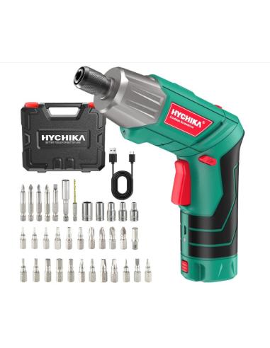 DESTORNILLADOR HYCHIKA ELECTRICO 35 PUNTAS GREEN