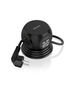 REGLETA AISENS 3 TOMAS + 2 USB-C + 2USB  BLACK 1.4M...