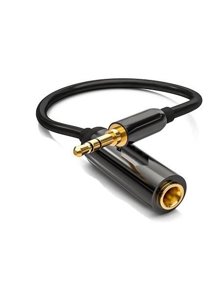 ADAPTADOR KABLEX AUDIO JACK 3.5MM MACHO / JACK 6.35MM HEMBRA