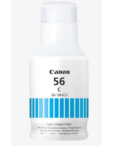 BOTE DE TINTA CANON 56 BLUE 135ML PARA MAXIFY GX7050 GX6050 GX5050 GX4050 GX3050 GX6550 GX5550 