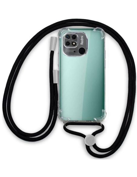 FUNDA MOVIL BACK COVER COOL SILICONA + CORDON TRANSPARENTE XIAOMI REDMI 10C