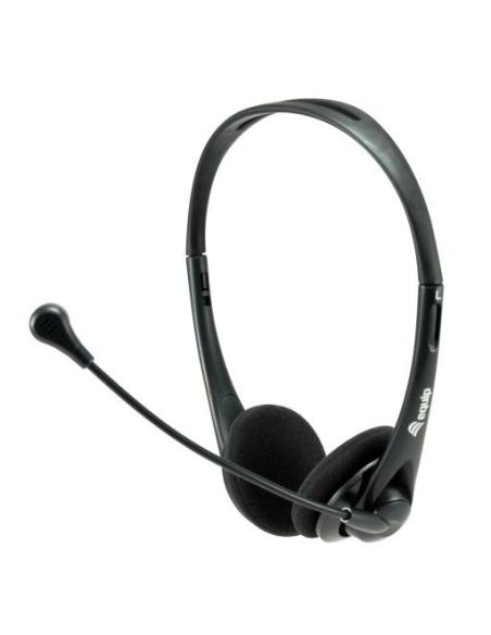 AURICULAR + MIC EQUIP HEADSET USB BLACK