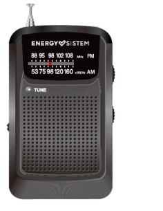 RADIO AM/FM ENERGY POCKET RADIO BLACK