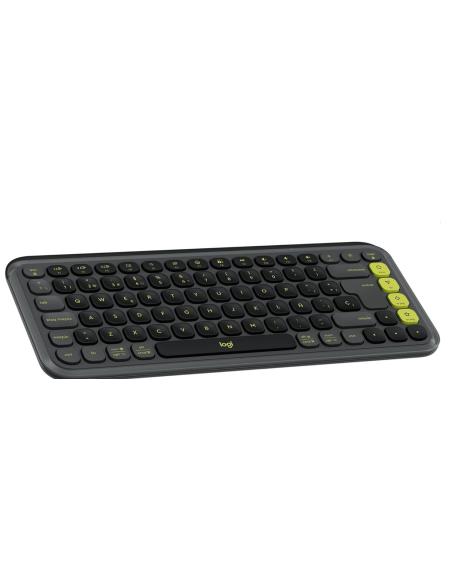 TECLADO LOGITECH WIRELESS POP ICON KEYS GRAPHITE/GREEN