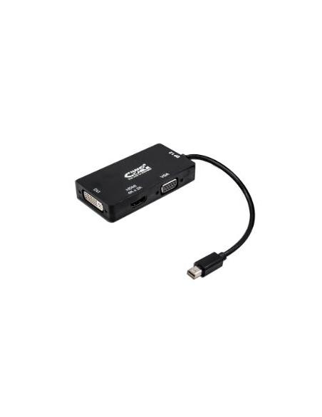 ADAPTADOR NANOCABLE MINI DVI MACHO / VGA + DVI + HDMI BLACK