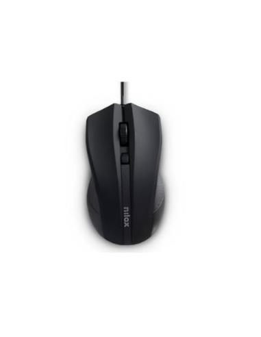 MOUSE NILOX OPTICO 1600DPI ERGONOMICO USB BLACK