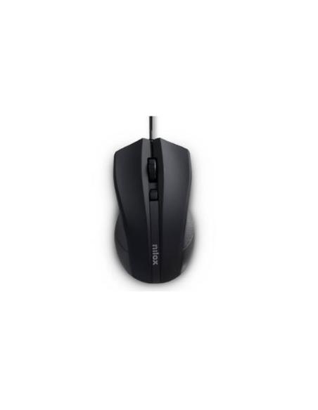 MOUSE NILOX OPTICO 1600DPI ERGONOMICO USB BLACK