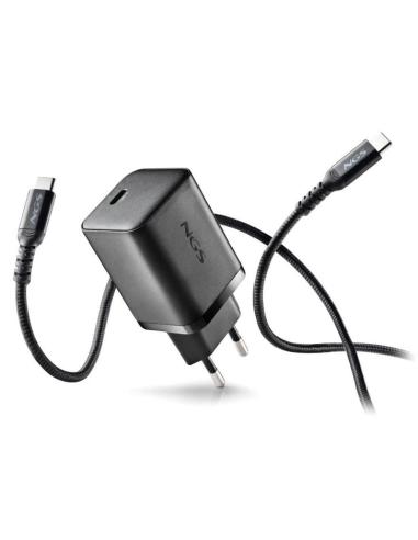 CARGADOR USB-C NGS BUD 65W GAN BLACK + CABLE USB-C
