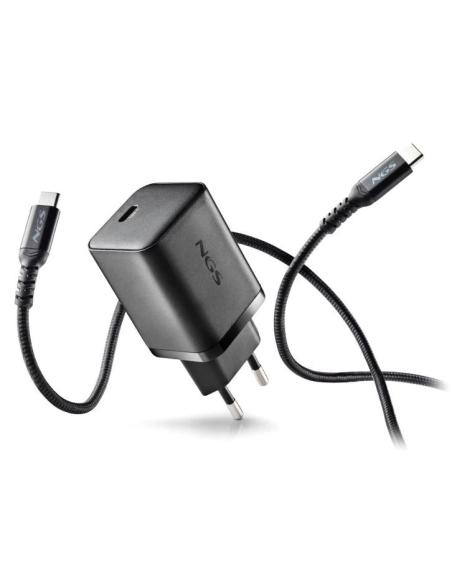 CARGADOR USB-C NGS BUD 65W GAN BLACK + CABLE USB-C