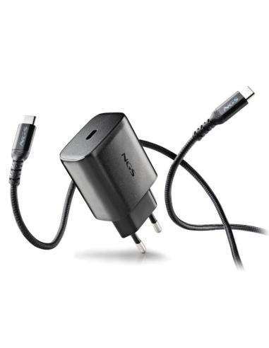 CARGADOR USB-C NGS BUD 45W GAN BLACK + CABLE USB-C