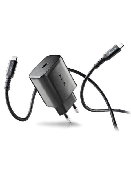 CARGADOR USB-C NGS BUD 45W GAN BLACK + CABLE USB-C