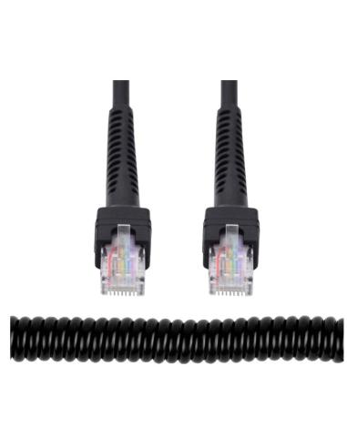 CABLE KABLEX RED RJ45 CAT 6 2M BLACK ESPIRAL