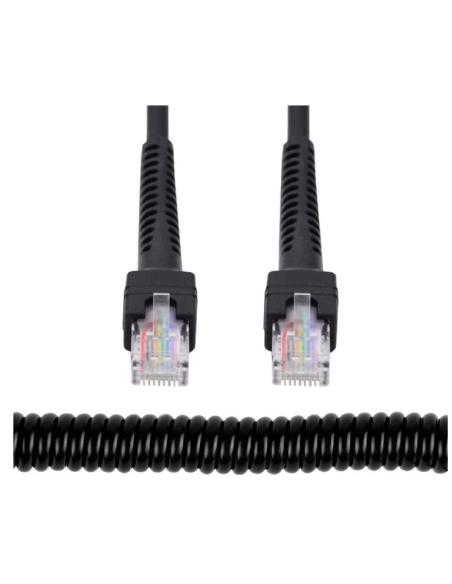 CABLE KABLEX RED RJ45 CAT 6 2M BLACK ESPIRAL