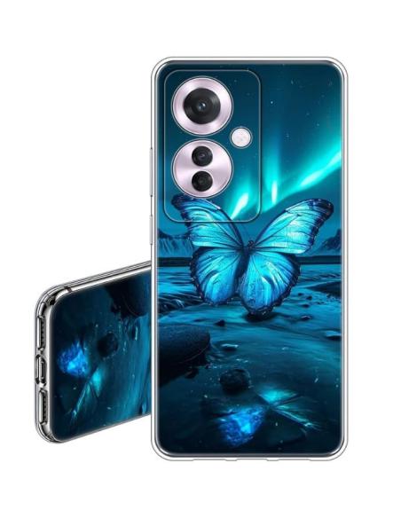 FUNDA MOVIL BACK COVER HT SILICONA BUTTERFLIES OPPO RENO 11F 5G