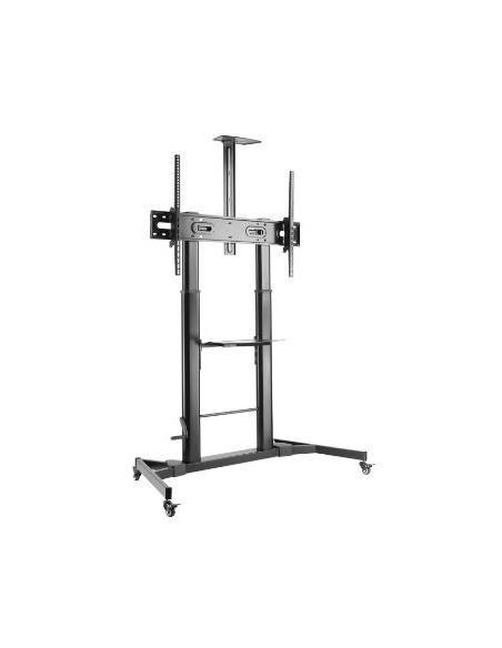 SOPORTE MONITOR SUELO MOVIL AISENS 60-100 RUEDAS BLACK