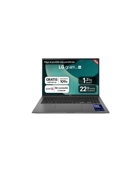 PORTATIL LG GRAM CORE ULTRA 7 255H 16GB 1TB SSD 16 IPS FREEDOS BLACK