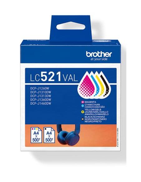 CARTUCHO BROTHER LC521 MULTIPACK J1360DW J1310DW J1260W