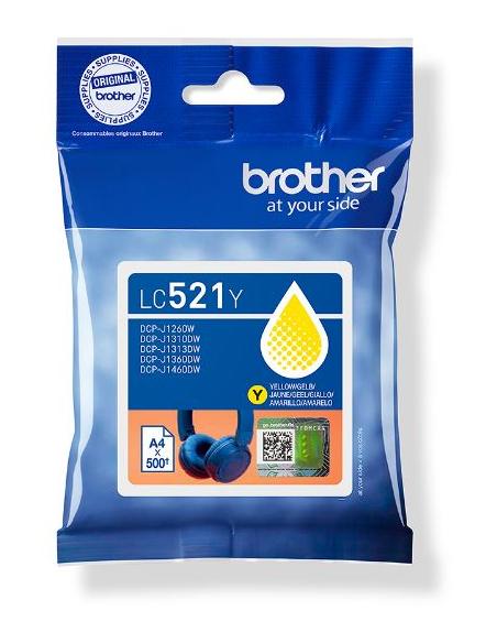CARTUCHO BROTHER LC521 YELLOW J1360DW J1310DW J1260W