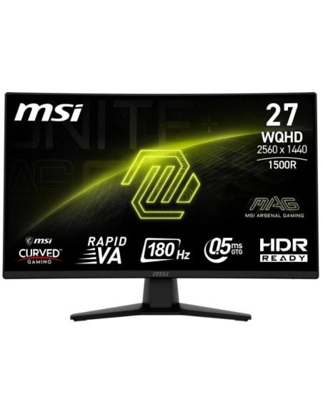 MONITOR MSI 27 VA FHD CURVO MAG 274CQF 2560X1440 0.5MS 180HZ VGA 2XHDMI DP MM BLACK