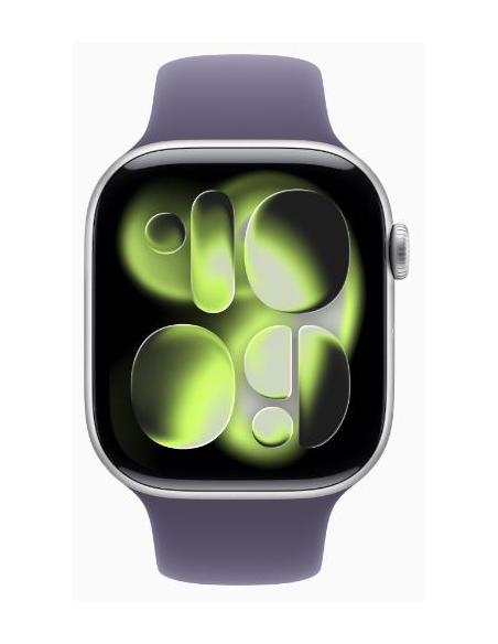 APPLE WATCH SERIES 11 GPS + CELL 46MM SILVER ALUMINIUM + CORREA PURPLE FOG SPORT BAND S/M