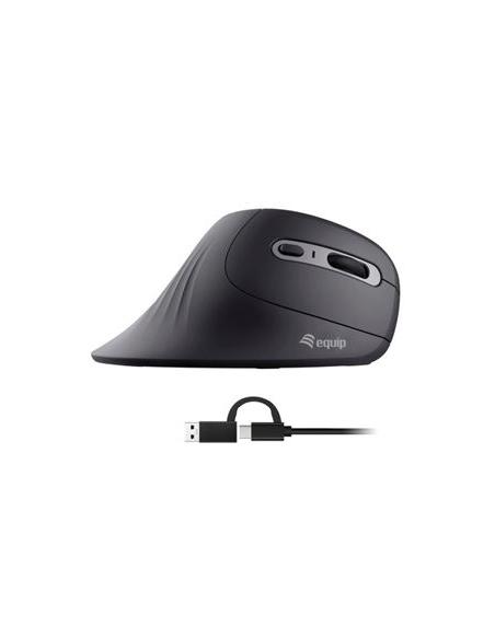 MOUSE EQUIP VERTICAL ERGO USB / USB-C 1200DPI BLACK