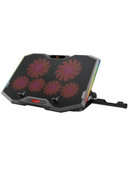 BASE REFRIGERADORA CONCEPTRONIC 17 6 VENTILADORES RGB BLACK