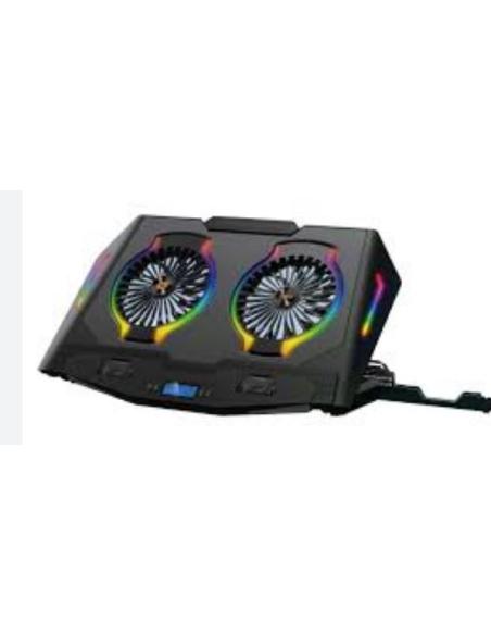 BASE REFRIGERADORA CONCEPTRONIC 17 2 VENTILADORES RGB BLACK
