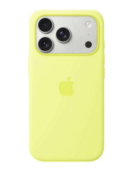 FUNDA IPHONE 17 PRO APPLE SILICONA MAGSAFE NEON YELLOW