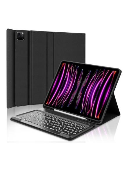 FUNDA TABLET HT FOLIO + TECLADO BLUETOOTH BLACK APPLE IPAD PRO 12.9 (3ª 4ª 5ª 6ª GEN)