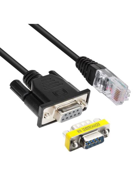 CABLE KABLEX RJ45 A SERIE DB9 RS232 1.5M BLACK