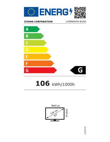 MONITOR IIYAMA 50 4K QH55B 3840X2160 CARTELERIA...
