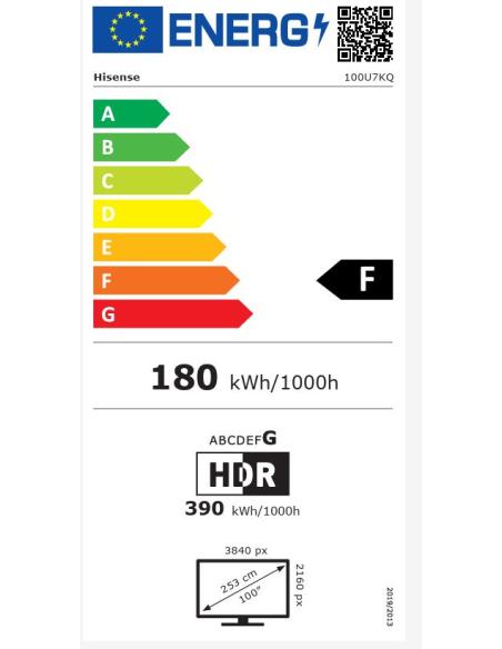 TELEVISION HISENSE 100 QLED 100U7KQ 4K UHD SMART TV BLACK